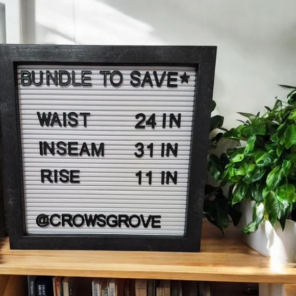 The Drop Frida Jeans Relaxed Carbon Wash Size 24" - Picture 9 of 10